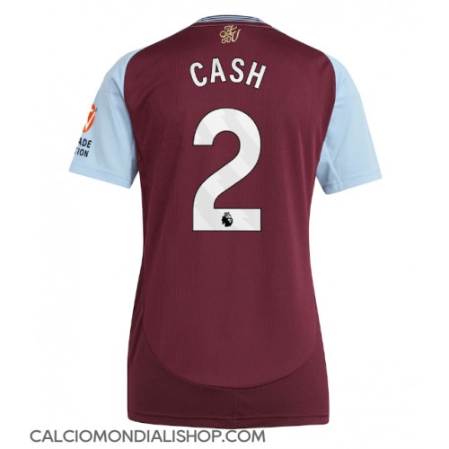 Maglie da calcio Aston Villa Matty Cash #2 Prima Maglia Femminile 2024-25 Manica Corta